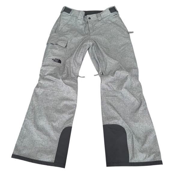 The North Face Women's Gray Heathered Short Snowboard Ski Pants - Picture 1 of 14